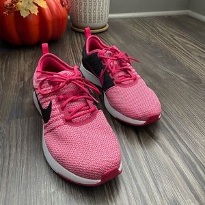 Pink and Black Nike Tennis Shoes